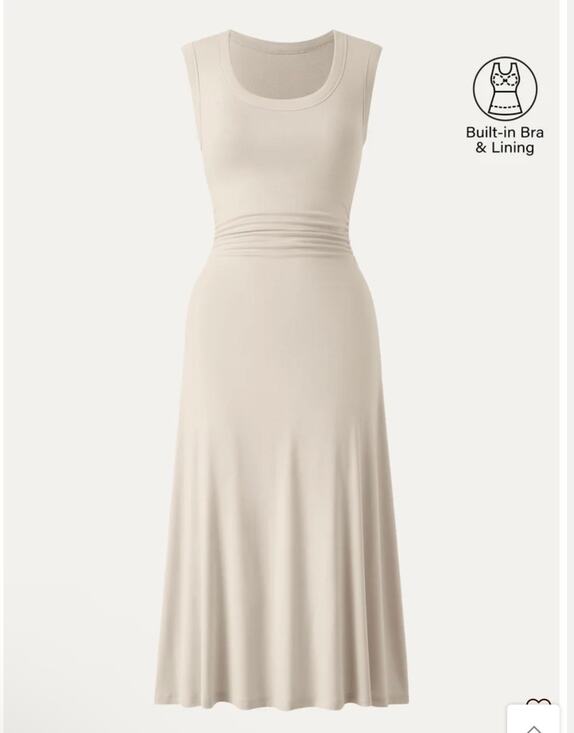 Dresses & Skirts - NWT OGL Off White midi dress built in bra size S